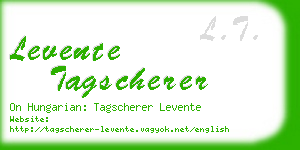levente tagscherer business card